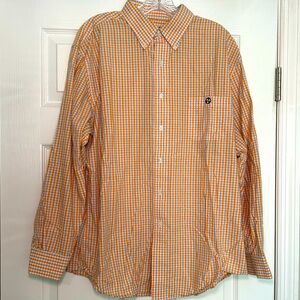 Volunteer Traditions Orange White Gray Button up shirt preppy TN career event